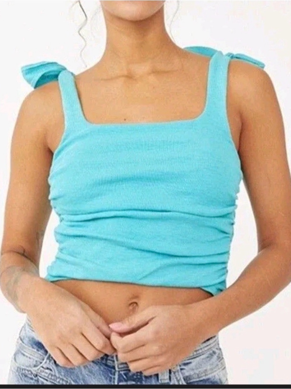 Free People Turquoise Tank Top